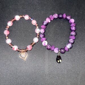 EUC Avon purple stretch bracelets.